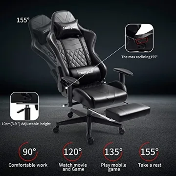 Affordable Darkecho Gaming and Office Chair with Footrest