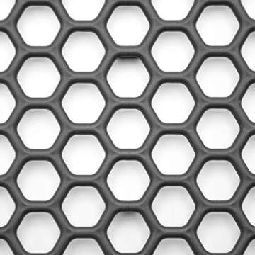 Spectrum Hexa in-Fridge Bin, Tall Holder Dispenser Rack for Storage and Organization, Holds Drink Cans, Meats, Produce, and More, Clear