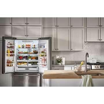 Spectrum Hexa in-Fridge Bin, Tall Holder Dispenser Rack for Storage and Organization, Holds Drink Cans, Meats, Produce, and More, Clear