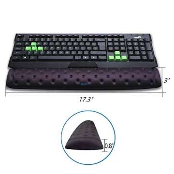 BRILA Ergonomic Keyboard Wrist Rest Cushion for Comfort