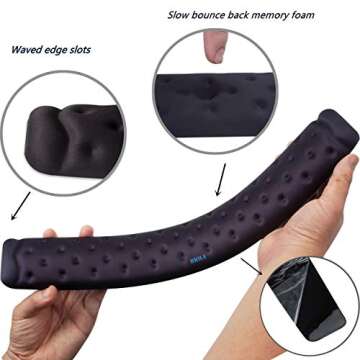 BRILA Ergonomic Keyboard Wrist Rest Cushion for Comfort