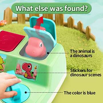 Aiqi Interactive Pop Animal Up Pals Baby Toy,Cause and Effect Toy,Early Learning Infant Toy for Sorting Colors,Montessori Developmental Activity Toy for Babies,Toddlers,Boys and Girls 9 12 18+ Months