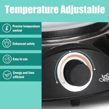 Artestia Electric Fondue Pot Set - 2-QT Ceramic Chocolate Melter