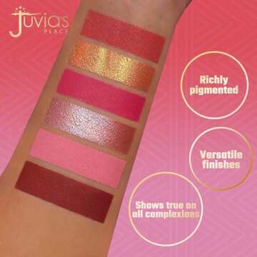 Juvia's Place Palette Blushed Rose - Rosy, Pinks, Rose-Gold, Shades of 6, Professional Eye Makeup, P...