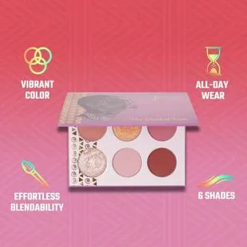 Juvia's Place Palette Blushed Rose - Rosy, Pinks, Rose-Gold, Shades of 6, Professional Eye Makeup, Pigmented Makeup Palette