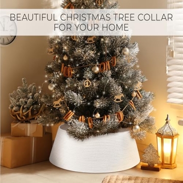 Chic Cotton Rope Tree Collar for Elegant Holiday Decor