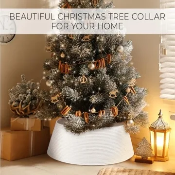 Chic Cotton Rope Tree Collar for Elegant Holiday Decor