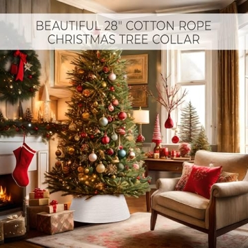 Chic Cotton Rope Tree Collar for Elegant Holiday Decor