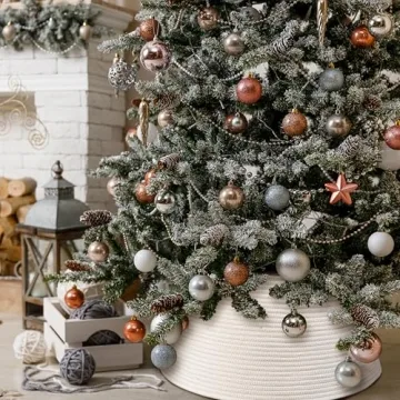 Chic Cotton Rope Tree Collar for Elegant Holiday Decor