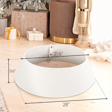 Chic Cotton Rope Tree Collar for Elegant Holiday Decor