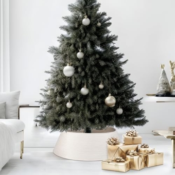 Chic Cotton Rope Tree Collar for Elegant Holiday Decor