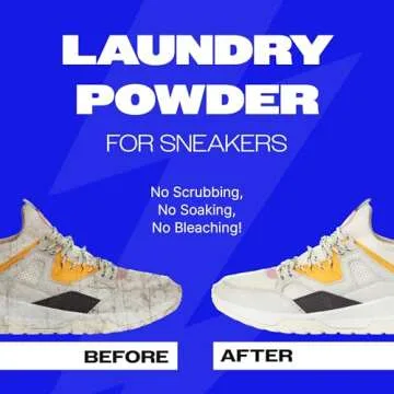 Sneaker Cleaner Kit, Shoe Cleaner for White & Colored Sneakers, Stain Remover, Deodorizer Powder, Wa...