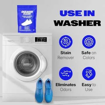 Sneaker Cleaner Kit, Shoe Cleaner for White & Colored Sneakers, Stain Remover, Deodorizer Powder, Washing Machine Safe, Shoe Cleaning Kit for Sneakers (1 Lbs)