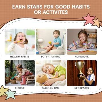 Smiley Face Magnetic Reward Behavior Jar for Kids, Classroom Reward System, Family Magnetic Reward Chore Jar for Children,Decor Reward Stars for Boys Girls Gifts (smiley)