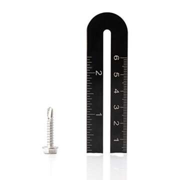 THE CIMPLE CO #10 Size, 1" Length (25mm) - Self Tapping/Drilling Screw - 410 Stainless Steel (Exceptional Wear and Very Corrosion Resistant) - Hex Washer Head - 100pcs