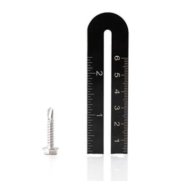 THE CIMPLE CO #10 Size, 1" Length (25mm) - Self Tapping/Drilling Screw - 410 Stainless Steel (Exceptional Wear and Very Corrosion Resistant) - Hex Washer Head - 100pcs
