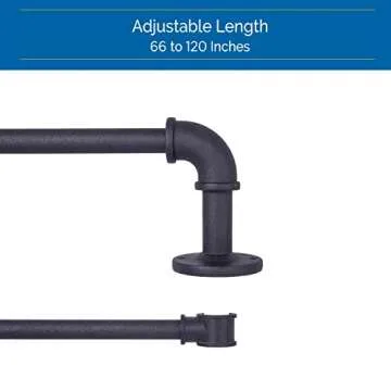 Sun Zero Bronn Blackout Wrap Around Curtain Rod 66-120 Inches