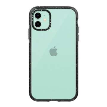 CASETiFY Impact Slim & Shock-Absorbent iPhone 11 Case - Black Clear, Wireless Charging Compatible