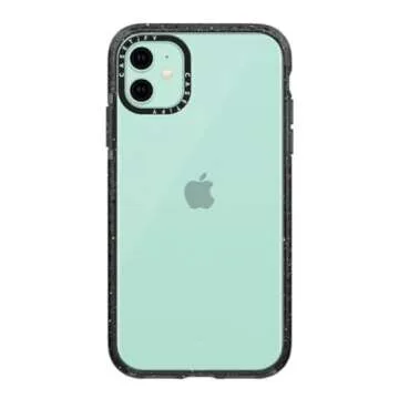 CASETiFY Impact Slim & Shock-Absorbent iPhone 11 Case - Black Clear, Wireless Charging Compatible