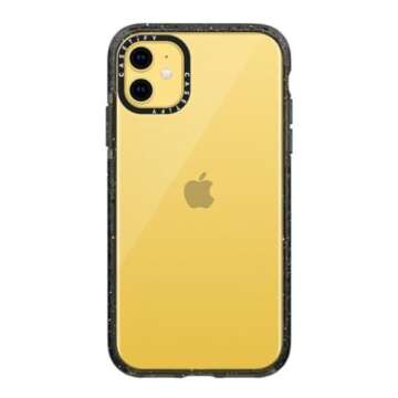 CASETiFY Impact Slim & Shock-Absorbent iPhone 11 Case - Black Clear, Wireless Charging Compatible