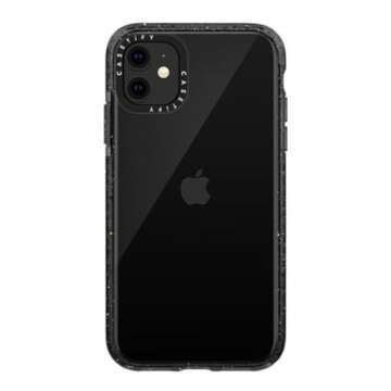 CASETiFY Impact Slim & Shock-Absorbent iPhone 11 Case - Black Clear, Wireless Charging Compatible
