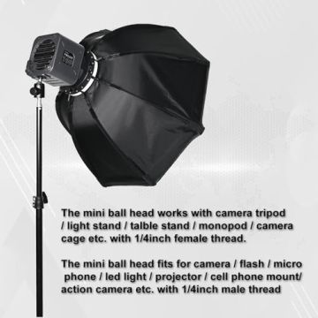 Versatile SIOTI Mini Tripod Ball Head with 360º Rotation