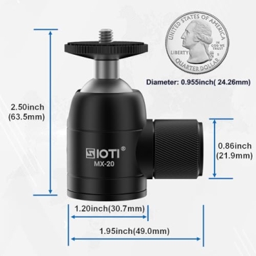 Versatile SIOTI Mini Tripod Ball Head with 360º Rotation
