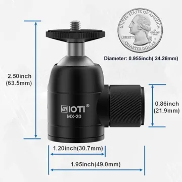 Versatile SIOTI Mini Tripod Ball Head with 360º Rotation