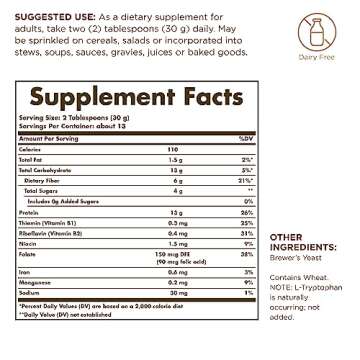 Solgar Brewer's Yeast Powder - Natural Vegan Supplement