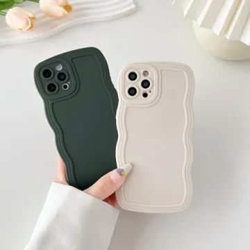 Caseative iPhone 12 Pro Case White Wave Frame Durable