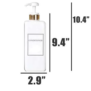 Elegant White Opaque Pump Bottles - Set of 3