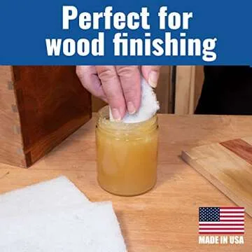 10 Pack of 6 x 9 White Non Scratch Non-Woven Pads Made in USA for Buffing Cleaning Polishing and Multi Purpose Use in Your Home Workshop or DIY Garage Shop