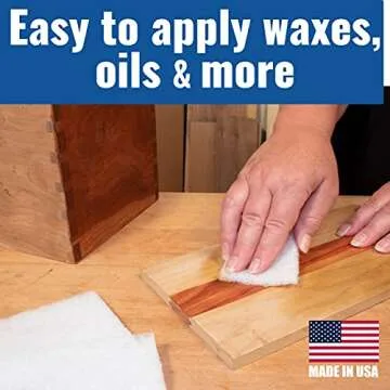 10 Pack of 6 x 9 White Non Scratch Non-Woven Pads Made in USA for Buffing Cleaning Polishing and Multi Purpose Use in Your Home Workshop or DIY Garage Shop