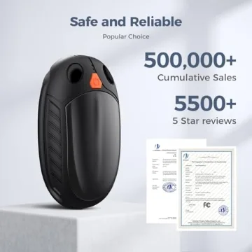 Rechargeable Pocket Hand Warmers 2 Pack for Winter Warmth