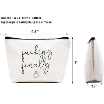 LIBIHUA Engagement Makeup Bag for Brides-To-Be