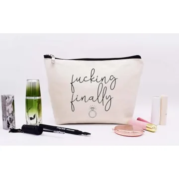 LIBIHUA Engagement Makeup Bag for Brides-To-Be