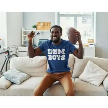 Expression Tees Womens Dem Boys Dallas T-Shirt Medium Navy Blue