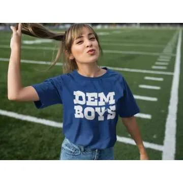 Expression Tees Womens Dem Boys Dallas T-Shirt Medium Navy Blue