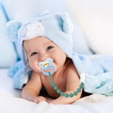 Buy MINMUNJIU Silicone Pacifier Clips - 4 Pack - Safe & Colorful
