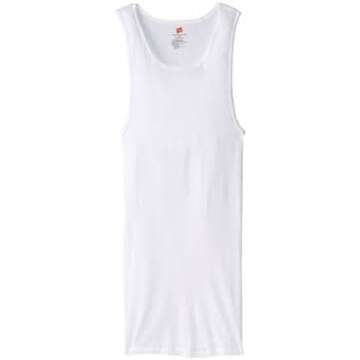 Hanes Men's Tall Man A-Shirt, White, 5X-Large/Tall (Pack of 3)