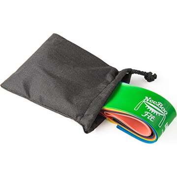 NeeBooFit Resistance Loop Band Set - Best Fitness Exercise Bands for Working Out or Physical Therapy - 12x2 Inches (Full 6 Piece Set)