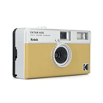 KODAK EKTAR H35 Half Frame Film Camera, 35mm, Reusable, Focus-Free, Lightweight, Easy-to-Use (Sand) ...