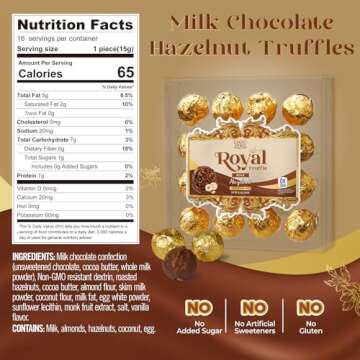 ChocZero Keto Chocolate Truffle Gift, Zero Added Sugar, Premium Healthy Chocolates, Low Carb Present...