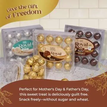 ChocZero Keto Chocolate Truffle Gift, Zero Added Sugar, Premium Healthy Chocolates, Low Carb Present, 16 Individually Wrapped Hazelnut Truffles, 8.5 Oz Total