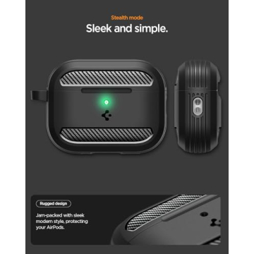 Spigen Rugged Armor Case for AirPods Pro 3 - Matte Black