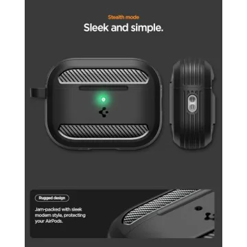 Spigen Rugged Armor Case for AirPods Pro 3 - Matte Black