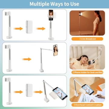 yAyusi Overhead Phone Mount for Perfectly Lit Recordings