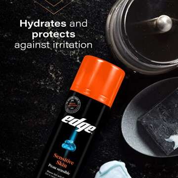 Edge Men's Sensitive Skin Formula Shave Gel with Soothing Aloe, 2.75 Ounce