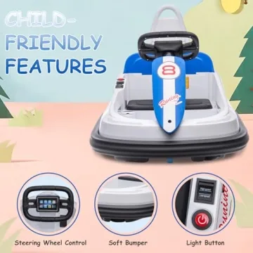 ElectraSpeedy 6V Bumper Car for Kids - Fun Ride-On Toy