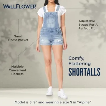 WallFlower Women's Shortalls - Comfortable & Eco-Friendly